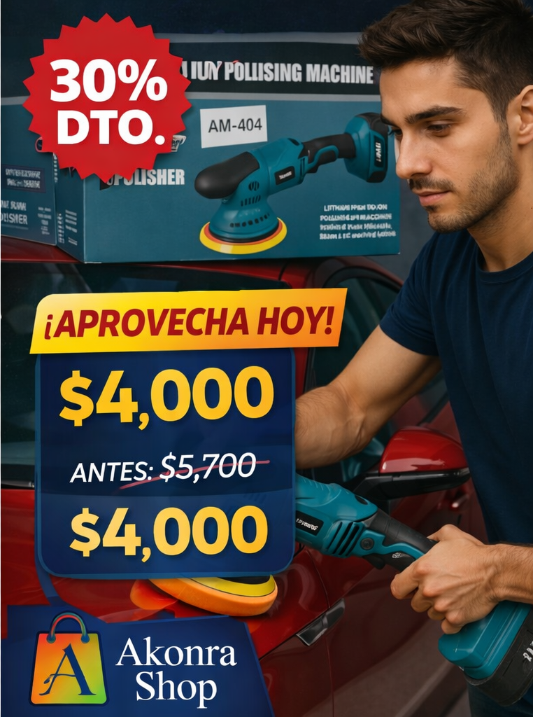 PULIDORA / PULISHING PARA CARROS AM-404 DE 2 BATERIAS 48V HD-0521