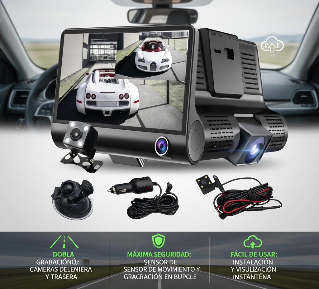 CAMARA DE COCHE DOBLE LENTE