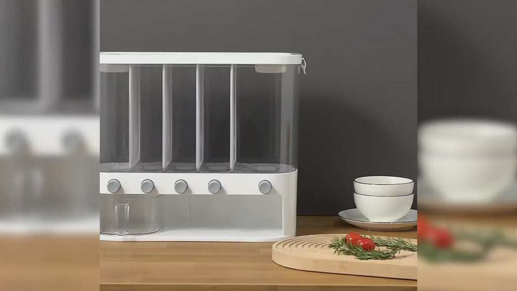 DISPENSADOR DE ALIMENTOS SECOS 6 EN 1 (12 UND X CAJA) SH-333